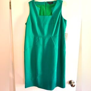 Sleeveless Eloquii dress in lovely green - size 18